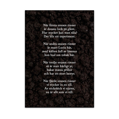 Julkort - När första snusen rinner..